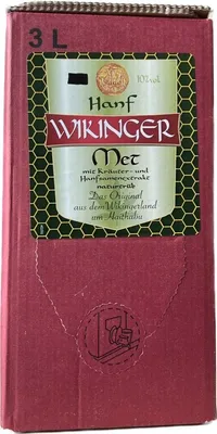 Produktbild von Hanf Wikinger Met 3L Bag in Box mit Kräuter- und Hanfsamenextrakt 10% vol.