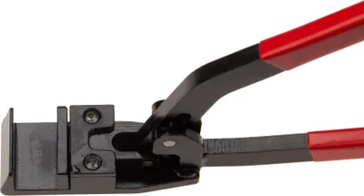 Produktbild von STUBAI Doppelfalzzange 30 mm | Spezialwerkzeug zum Schließen von Stehfalzverbindungen | gehärtete Backen | abgerundete Kanten | rot beschichtet | Spengler- & Klempnerwerkzeug C45-Stahl