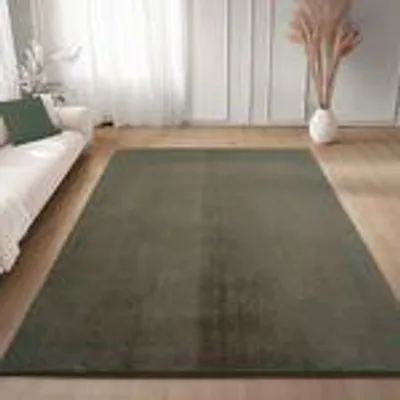Produktbild von Carpettex Teppich Kurzflor, Einfarbig, Waschbar, Rutschfest, Für Wohnzimmer, Schlafzimmer,Kinderzimmer, Größe: 240 x 340 cm, Farbe: Grün