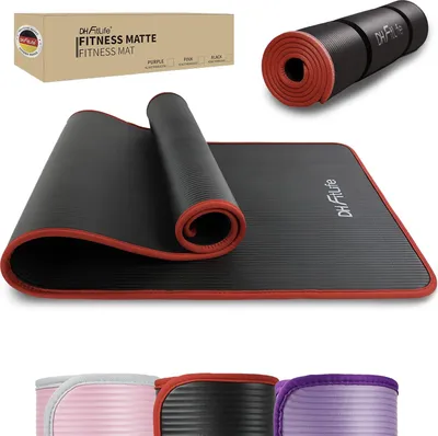 Produktbild von DH FitLife Trainingsmatte Fitnessmatte, Sportmatte 183 * 61 1 cm, Gymnastikmatte extra reißfest, Yogamatte rutschfest und dick, Workout Matte