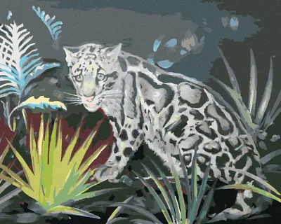 Produktbild von Zuty - Malen nach Zahlen - TRAURIGER LEOPARD (D. RUSTY RUST), 40x50 cm, mit Keilrahmen (bereits gespannt)