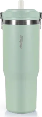 Produktbild von Isolierbecher,Becher mit Flip,mit Straw,Vacuum Insulated,Stainless Steel,bis zu 24 Stunden kalt, blaugrün,30 oz,für Zuhause, Büro oder Auto