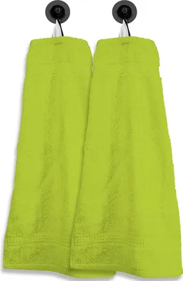 Produktbild von 2 Gästetücher Gästehandtücher grün 30x50 cm Set Baumwolle Handtücher Frottee