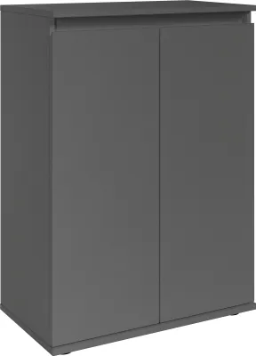 Produktbild von Kommode >Brest< 2 Türen, 1 Boden, Anthrazit - 60x84x35cm (BxHxT)