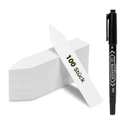 Produktbild von Bamworld Pflanzenschilder wasserfeste Pflanzenetiketten mit Stift, wiederverwendbar für Garten, Kräuter, Blumen, Gemüse, 100 Stück