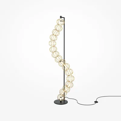 Produktbild von LED Stehleuchte Metall warmweißes Licht 3000 K lm 154,7 cm Frame Schirm in Gold Modern