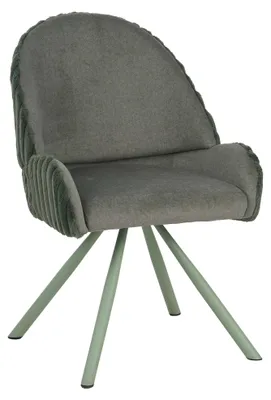 Produktbild von Kinna Stühle 2er Set Grün, Grau Gestell, 58x53x85 cm (BxTxH), Sitzhöhe 45 cm