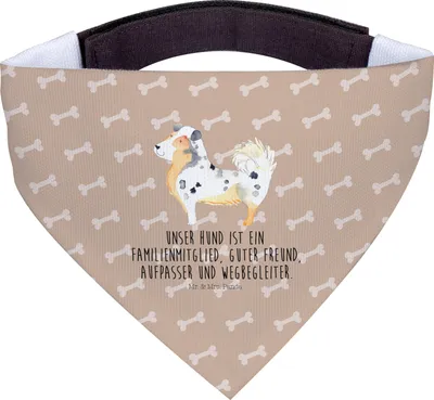 Produktbild von Mr. & Mrs. Panda Hund Halstuch Hund Australien Shepherd - Hundeglück - Geschenk, Sprüche, Familienhund, Spruch, Hunde-Halstuch, Hunde, Tuch