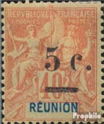 Produktbild von Briefmarken Reunion 1901 Mi 52 mit Falz Aufdruckausgabe