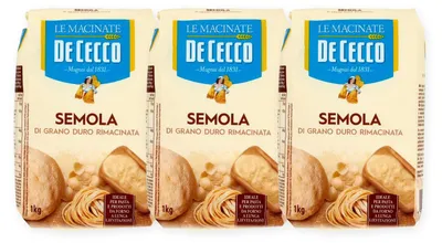 Produktbild von De Cecco Semola Hartweizengrieß 3 x 1 kg
