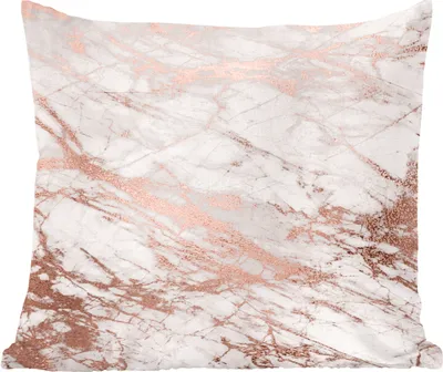 Produktbild von MuchoWow® Zierkissen Sofakissen Wohnzimmer Dekokissen 50x50 cm Marmor - Rosa - Luxus - Marmoroptik - Glitzer - Design - Komfort - Sofakissen