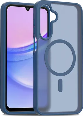 Immagine prodotto di Custodia magnetica per Samsung Galaxy A16 5G/4G, compatibile con MagSafe, retro trasparente opaco, resistente agli urti Blu scuro