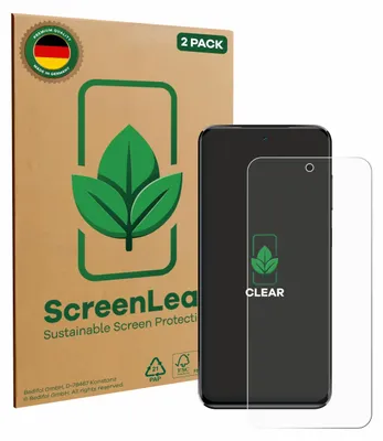 Produktbild von 2x ScreenLeaf Schutzfolie für Oukitel C68 Plus nachhaltiger Displayschutz Display Schutz Folie Klar Transparent