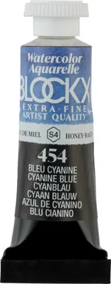 Produktbild von Blockx 3x Aquarellfarbe, Cyanblau - Tube 5ml - Blau Cyanine 43454BXC