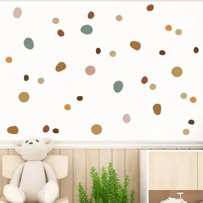 Produktbild von Wandsticker 42 Stück Böhmen Stil unregelmäßigen Kreis Steine Wandaufkleber,Wandtattoo für Schlafzimmer,Kinderzimmer,Wand deko,wasserdichte,abnehmbare
