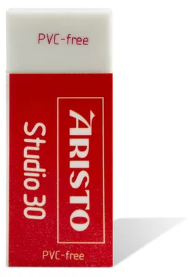 Produktbild von ARISTO Radierer Studio 30, für Blei-/Farbstiftlinien weiß ein Stück