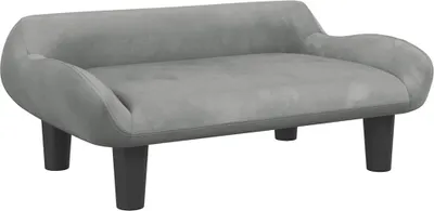 Obrázok produktu pre vidaXL Detská pohovka svetlosivá 70x40x24 cm zamat