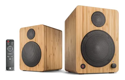 Produktbild von Wavemaster CUBE MINI NEO BAMBOO, 2-Wege, 2.0 Kanäle, Kabellos, 36 W, 55 - 22000 Hz, Braun