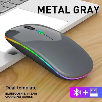 Immagine prodotto di Mouse ottico wireless USB per PC e laptop - Argento