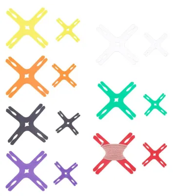 Garnspulen-Set 14-tlg., 7 Farben, 2 Größen, Kunststoff