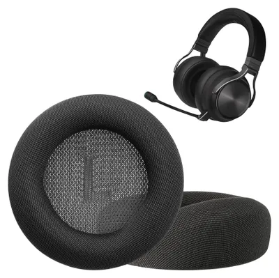 Produktbild von kwmobile 2x Mesh Polyester Ohr Polster für Corsair Virtuoso MAX Ohrpolster - Ersatz Ohrpolster - Kopfhörer Ersatzteile - Kopfhörer Ersatzpolster für