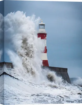 Produktbild von Leinwandbild – Leuchtturm, Nordsee – Größe 70 x 100 cm