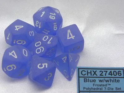 Produktbild von Chessex - Frosted - 7-Die Set - Blue/White