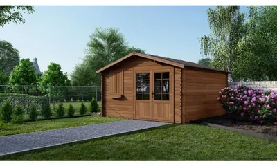 Produktbild von Gartenhaus, Gerätehaus 16m2 - 4x4m - 28mm - Imprägniert