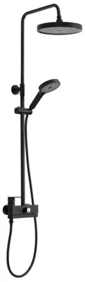 Produktbild von Duschsäule mit Hebelarmatur, schwenkbarer Einlauf, Schwarz matt