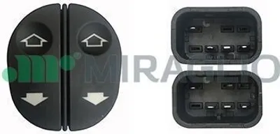 Produktbild von MIRAGLIO 121/FRB76003 Fensterheberschalter für FORD Fiesta Mk6 Schrägheck (JA8, JR8) Vorne Links Fensterheber Schalter