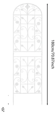 Image de Support de jardin, structure métallique robuste, design élégant, blanc