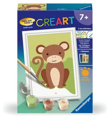Produktbild von Ravensburger CreArt - Malen nach Zahlen 23986 - Kleiner Affe - ab 7 Jahren