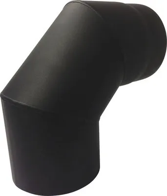 Produktbild von Ofenrohr-Bogen Ø160mm 90° senotherm lackiert schwarz matallic