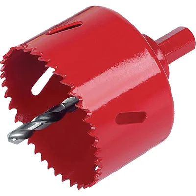Produktbild von wolfcraft GmbH 5467000, Einzelbild, Bohrer, Gipskarton, Nicht-eisenhaltiges Metall, Kunststoff, Sperrholz, Stahl, Holz, Rot, Bimetallisch, Hochgeschwindigkeitsstahl (HSS)