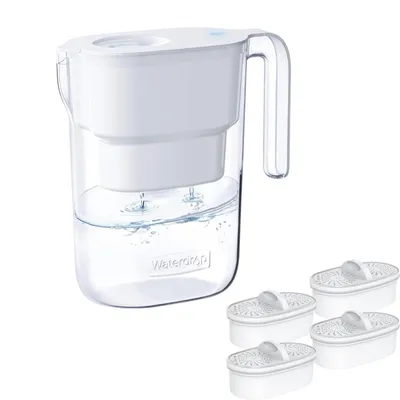 Zdjęcie produktu dla Dzbanek filtrujący wodę do lodówki Waterdrop Elfin z wkładem filtrującym 4×90 dni, 2,5 l, certyfikat NSF, bez BPA, biały (filtr wymienny: WD-PF-01A)
