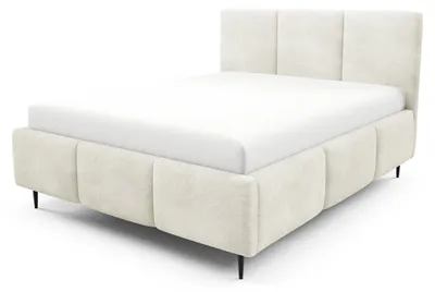 Immagine prodotto di Letto imbottito con contenitore, colore lino beige, dimensioni 160 x 200 cm