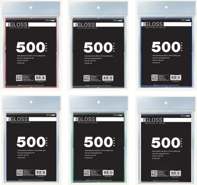 Produktbild von Ultra Pro - PRO-Gloss Standard Deck Protector Sleeves Bundle (500ct) (66x91mm)