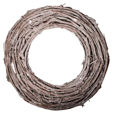 Produktbild von Rebenkranz weiß gewischt, 40 cm Ø, natur, flach, Höhe 3 cm