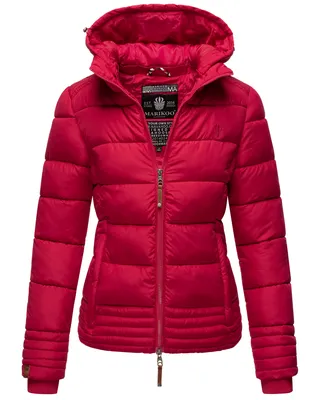 Produktbild von Marikoo Sole Damen Steppjacke mit Kapuze Herbst Jacke Winterjacke Fuchsia Gr. 34 - XS