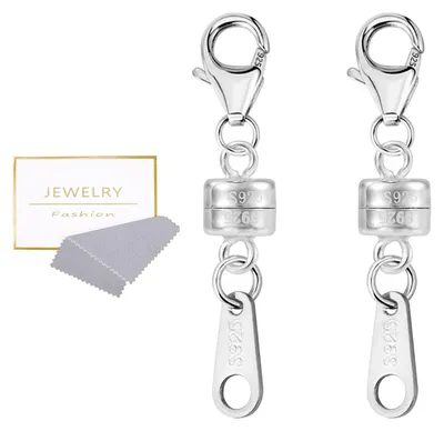 Magnetverschluss 925er Sterlingsilber, 2 Stück, Silber