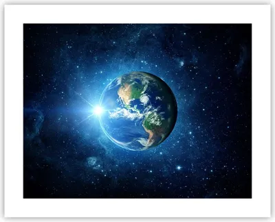 Produktbild von Poster - Poster ohne Rahmen - Erde Universum Sterne Galaxie - 50x40 cm - Wand Bild - Wanddeko - Wandbilder - Kunstposter - Wandposter - Bilder - Kunstdruck - Wandbild - P2XAA50x40-2943