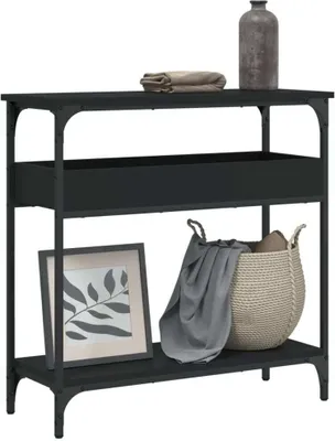 Produktbild von Möbel Konsolentisch mit Ablage Schwarz 75x29x75cm Holzwerkstoff - Beistelltische &21030