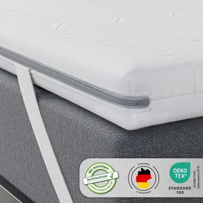 Produktbild von 6cm Ergonomische 7-Zonen Kaltschaum Matratzenauflage Matratzentopper Matratzenschoner Topper - H2&H3 - 180 x 200 cm - OnlyDreams