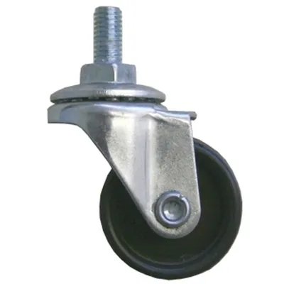A single caster wheel with a threaded bolt attachment.