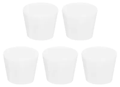 Silikon-Konusstopfen 30–37 mm, weiß, 5 Stück