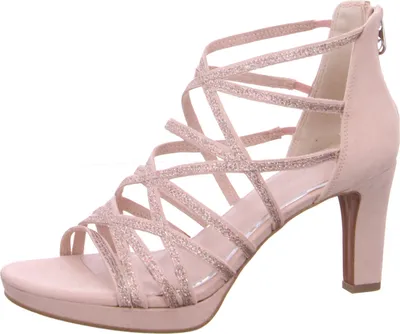 Produktbild von MARCO TOZZI Damen Sandalette Glitzer Kreuzriemen Reißverschluss 2-28373-20, Größe:39 EU, Farbe:Rosa