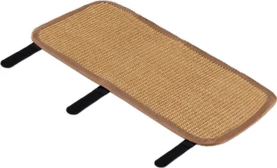 Produktbild von Navaris Natürliches Sisal Kratzbrett für Katzen - Tisch Kratzschutz mit Klettverschluss - Krallenpflege Kratzmatte - schützt Möbelbeine Tischbeine