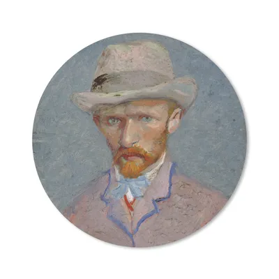 Produktbild von MuchoWow® Mauspad Mousepad Selbstporträt - Vincent van Gogh 20x20 cm - Mousepads - Maus Mat - Pad - Mausunterlage - Schreibtischmatte