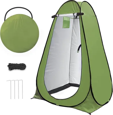 Produktbild von Toilettenzelt riggoo Duschzelt Pop Up Umkleidezelt Privatsphäre Toilette Umkleidekabine Lagerzelt Mobile Outdoor WC Zelt für Camping & Beach, mit