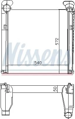 Produktbild von NISSENS 97007 Ladeluftkühler LLK für MAN M 2000 L Turbo Intercooler